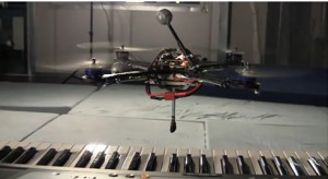 drone-quadcopter-playing-piano